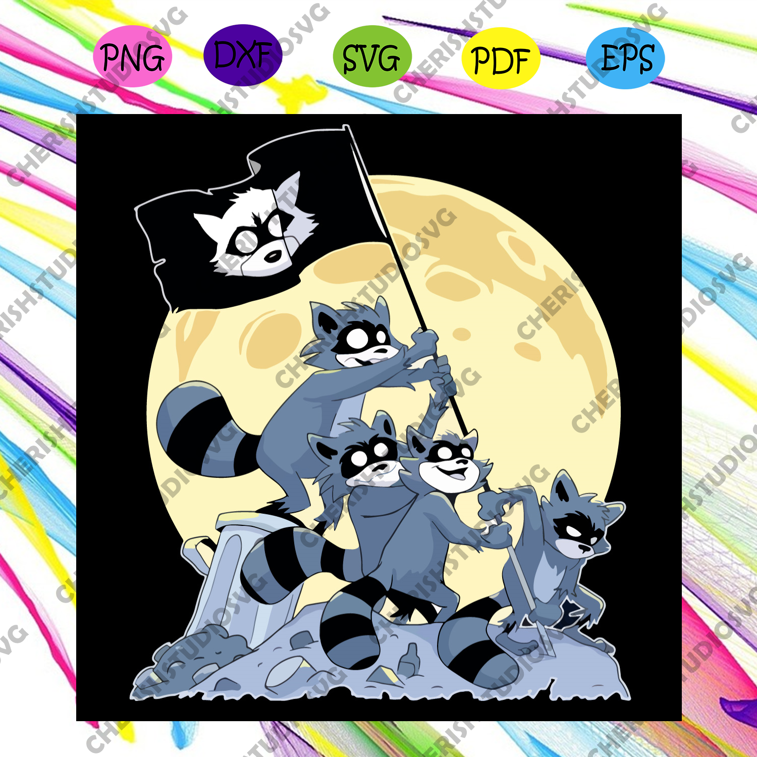 Download Raccoon Brand Raising The Flag Nft Crypto Gaming Svg Trending Svg Ra Cherishsvgstudio