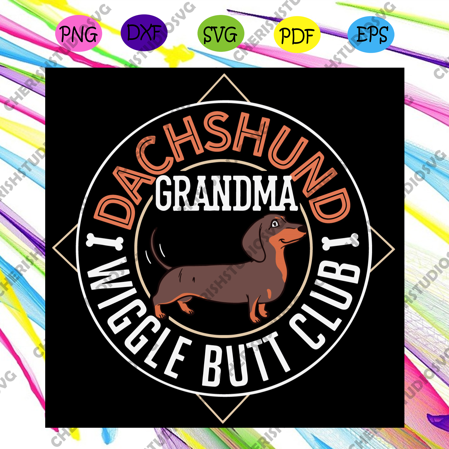 Download Dachshund Grandma I Wiggle Butt Club Svg Trending Svg Grandma Svg D Cherishsvgstudio