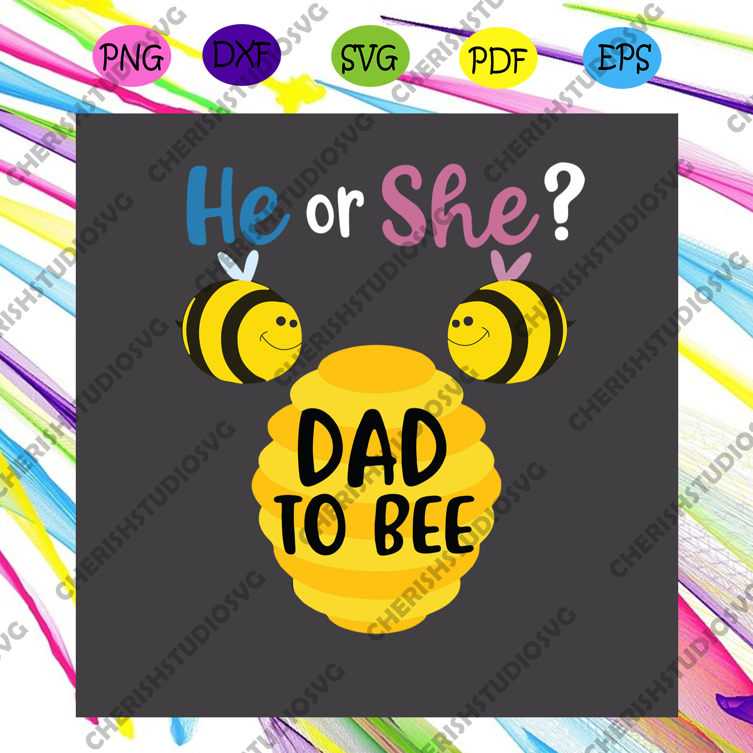 Download Gender Reveal He Or She Dad To Bee Svg Trending Svg Gender Reveal Sv Cherishsvgstudio