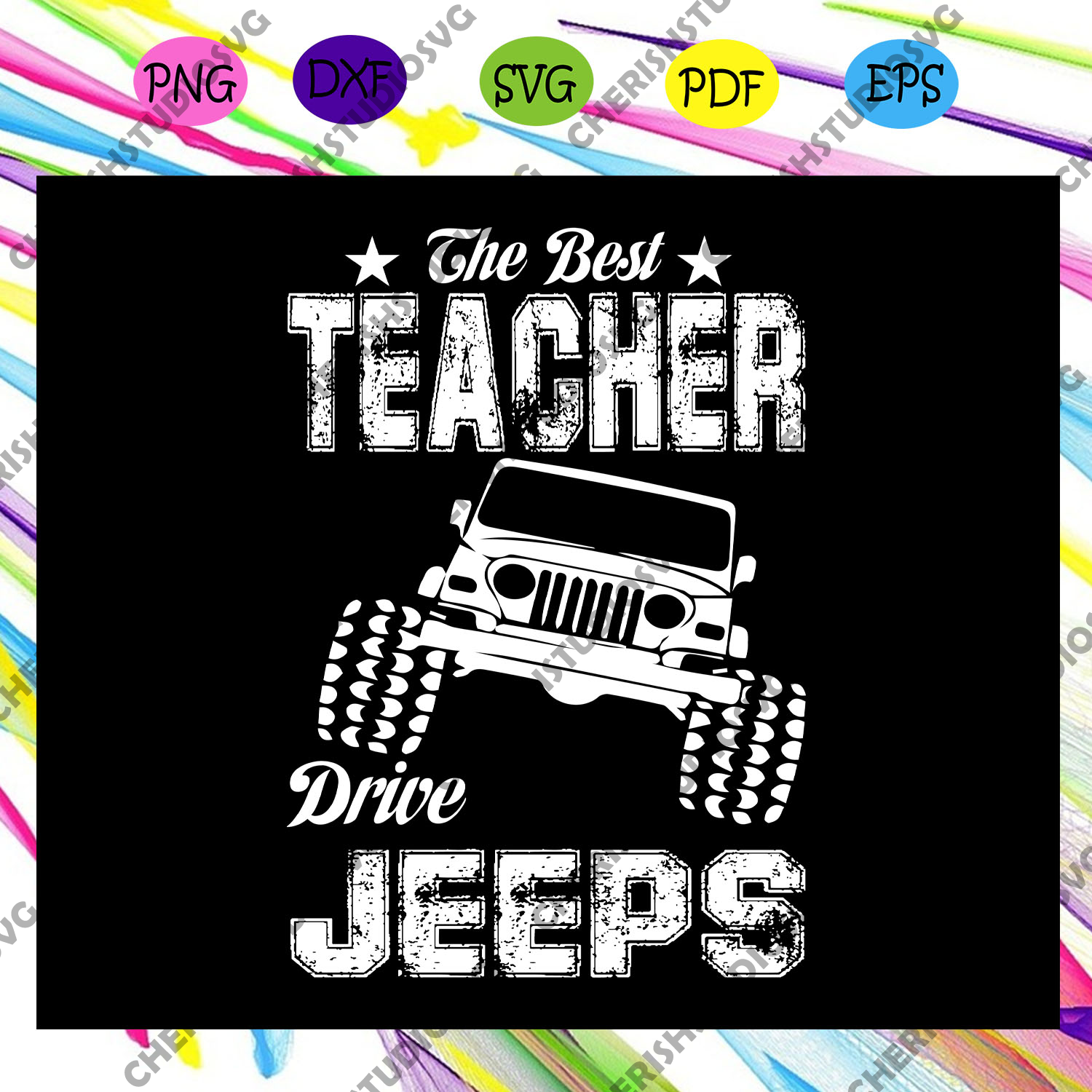 Download The Best Teacher Drive Jeeps Teacher Svg Teacher Life Svg Love Teac Cherishsvgstudio