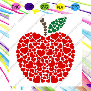 Download Valentine Day Teacher Cute Apple Hearts Svg Valentine Svg Valentine Cherishsvgstudio