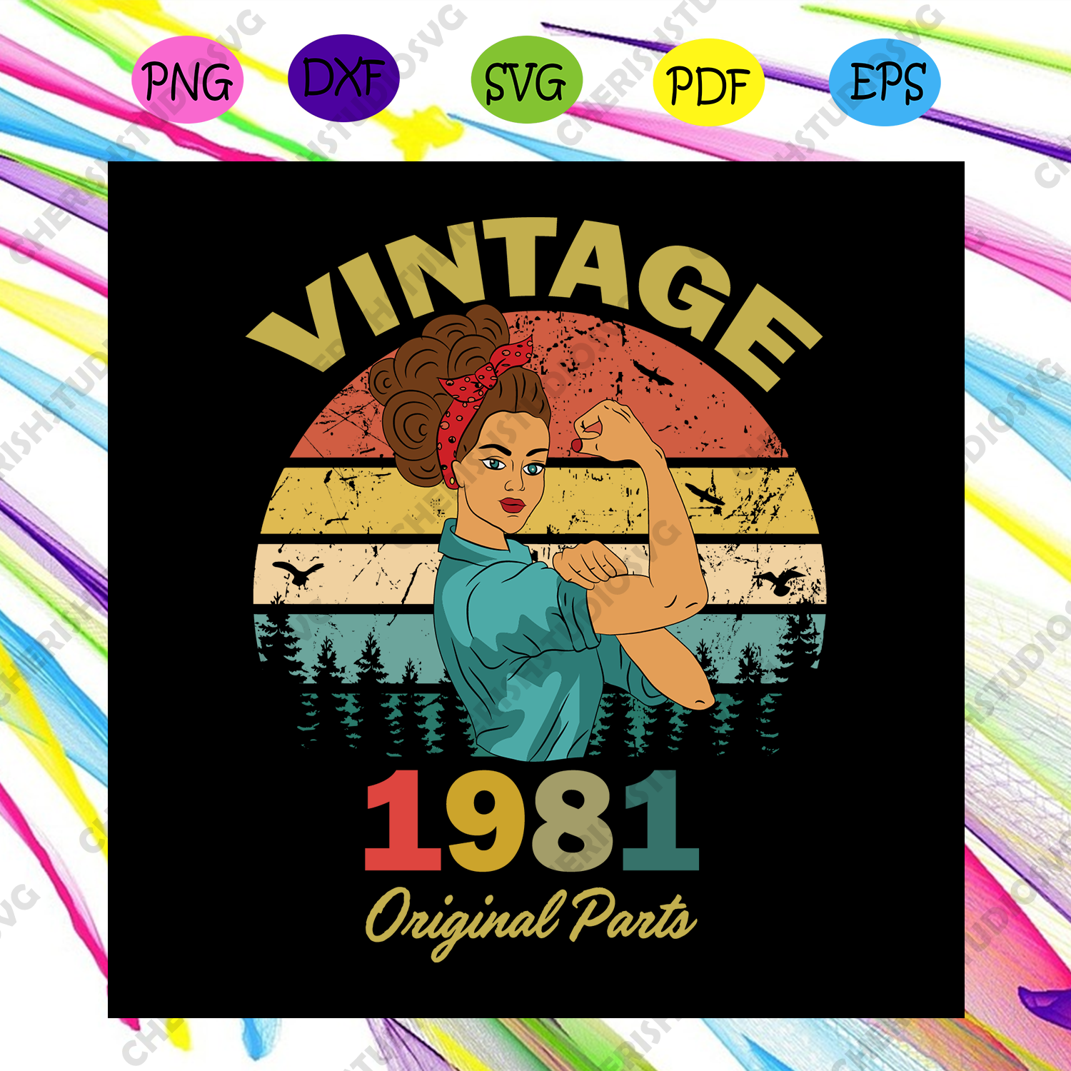 Download Vintage 1981 Original Parts Svg Birthday Svg Vintage 1981 Original S Cherishsvgstudio