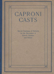 scan of Caproni catalog cover, a brown color with blue borders and text