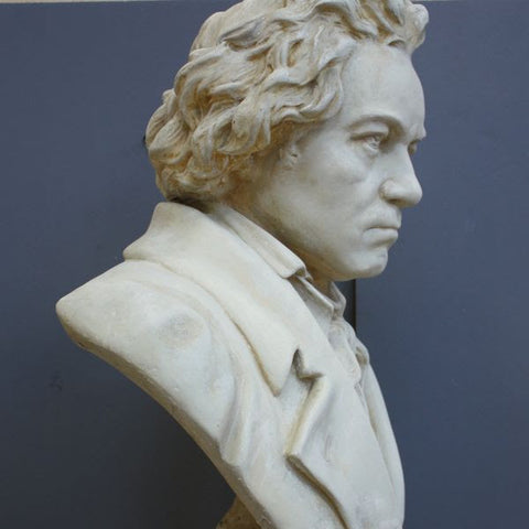 photo of restored plaster cast sculpture bust of Hagen's Beethoven