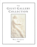 scan of Giust catalog cover with white background and central photo of Thorvaldsen's Apollo relief in terracotta patina and black text