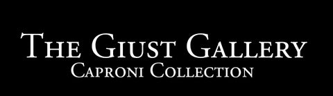 image of Giust Gallery/Caproni Collection logo with white text on a black background