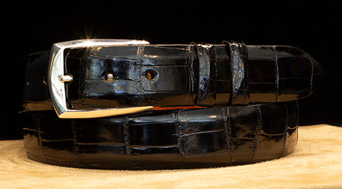 Silver Ostrich x MJ: Western belt Amboise made of brown ostrich leat –  Michael Jondral