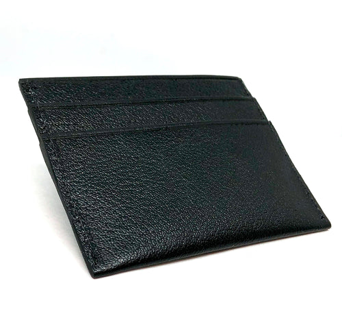 Scully Men's Gusseted Card Case Ostrich 3032 Black Size OSFA