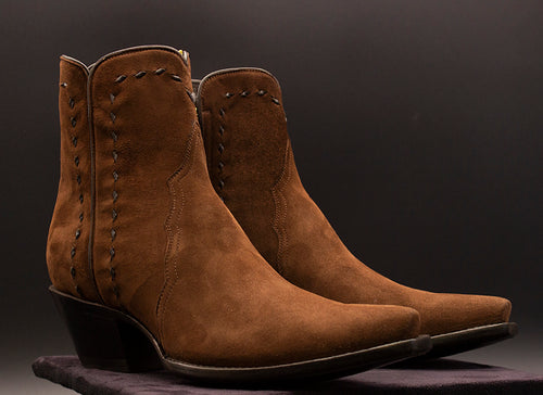 Cognac Ostrich Boots with XTOE