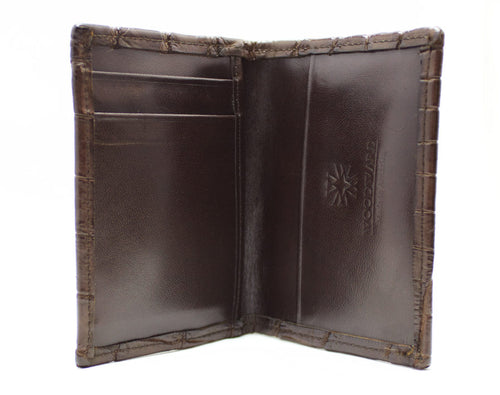 Slim Black Alligator Front Pocket Money Clip Card Holder Pouch