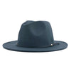 Simple Women Men Wool Vintage Gangster Trilby Felt Fedora Hat With Wide Brim Gentleman Elegant Lady
