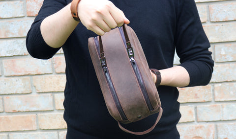 Personalized Leather Crossbody Bag for Men