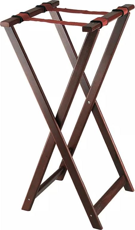 Browne - Mahogony Finish Wood Tray Stand w/Center Bar Support - 575694