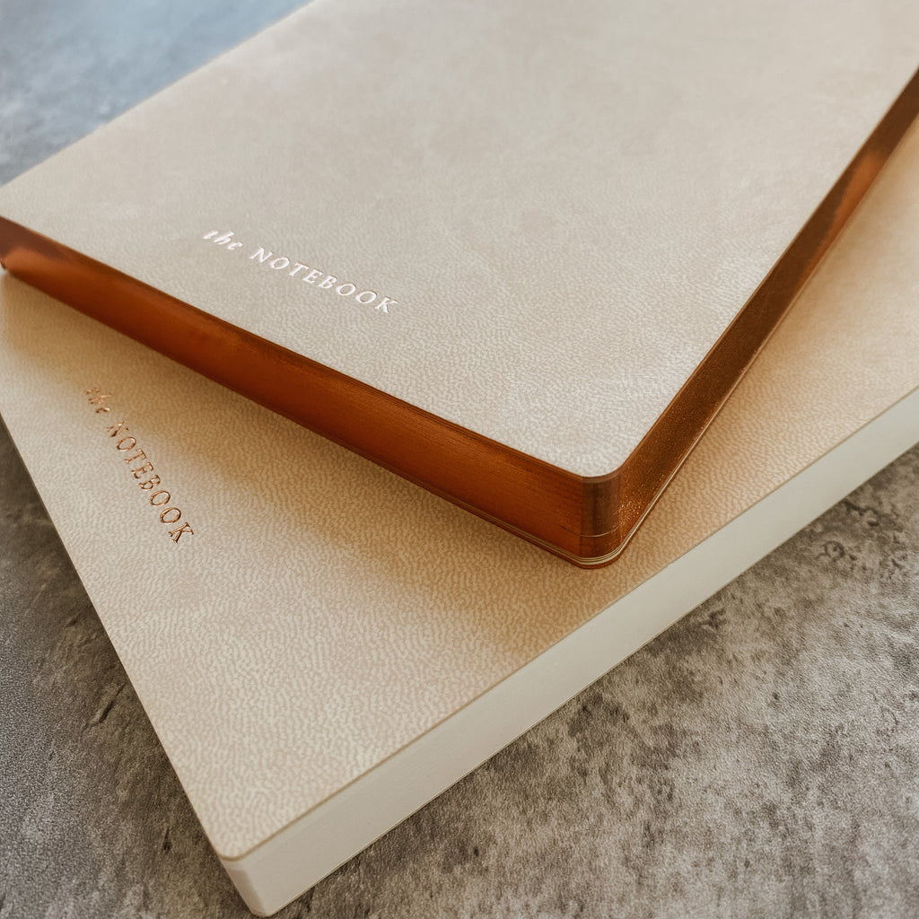 Notebook metal edge A5, Blank, Brown