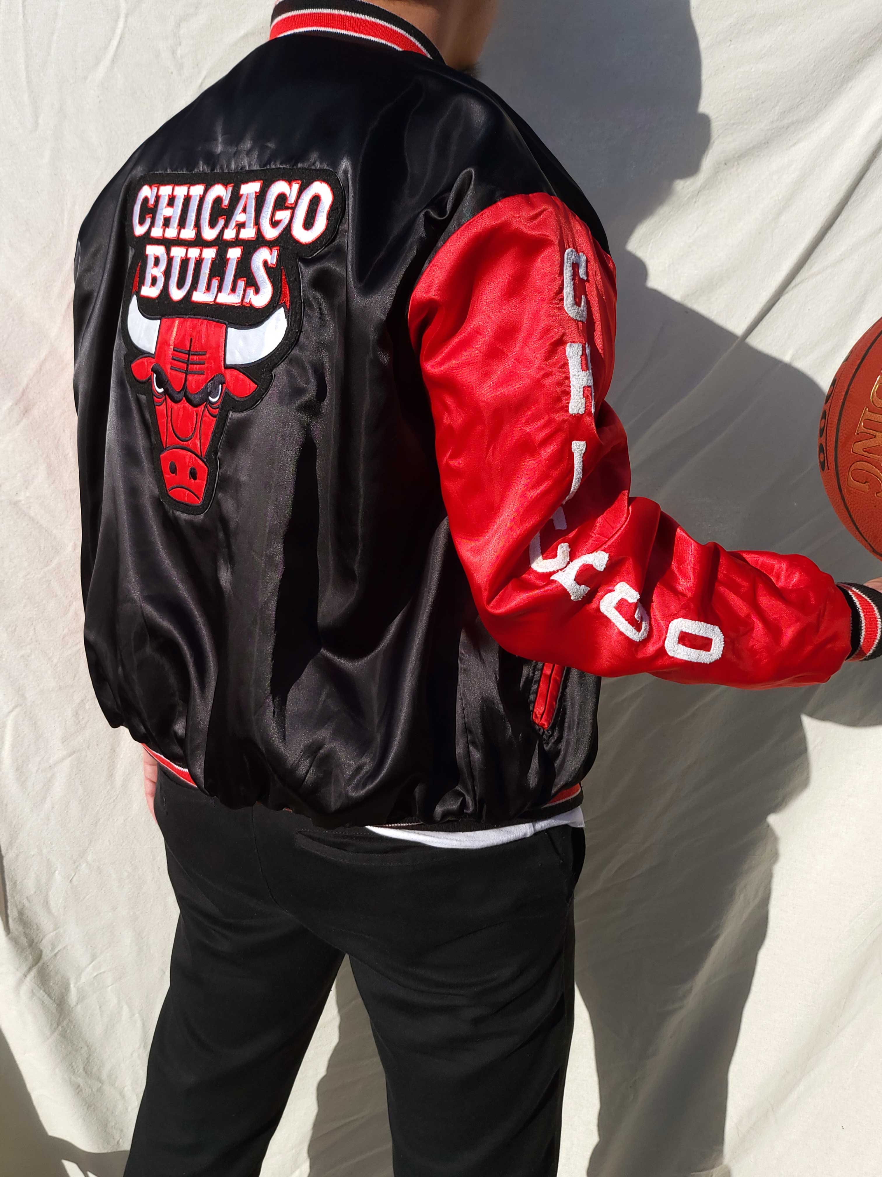 RARE NBA 80's Chicago Bulls Michael Jordan 23 Varsity Jacket Black (L ...