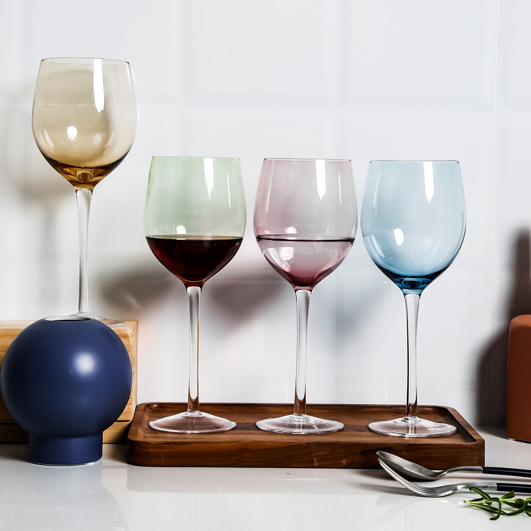 Colorful Wine Glasses set Multicolor