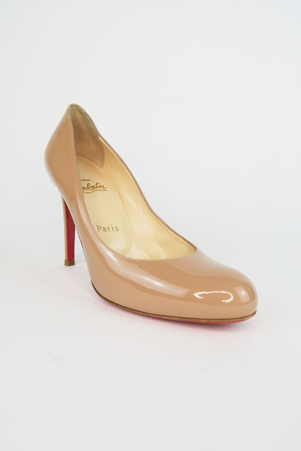 Christian Louboutin Simple Pump 100 Patent Leather Pumps sz 37