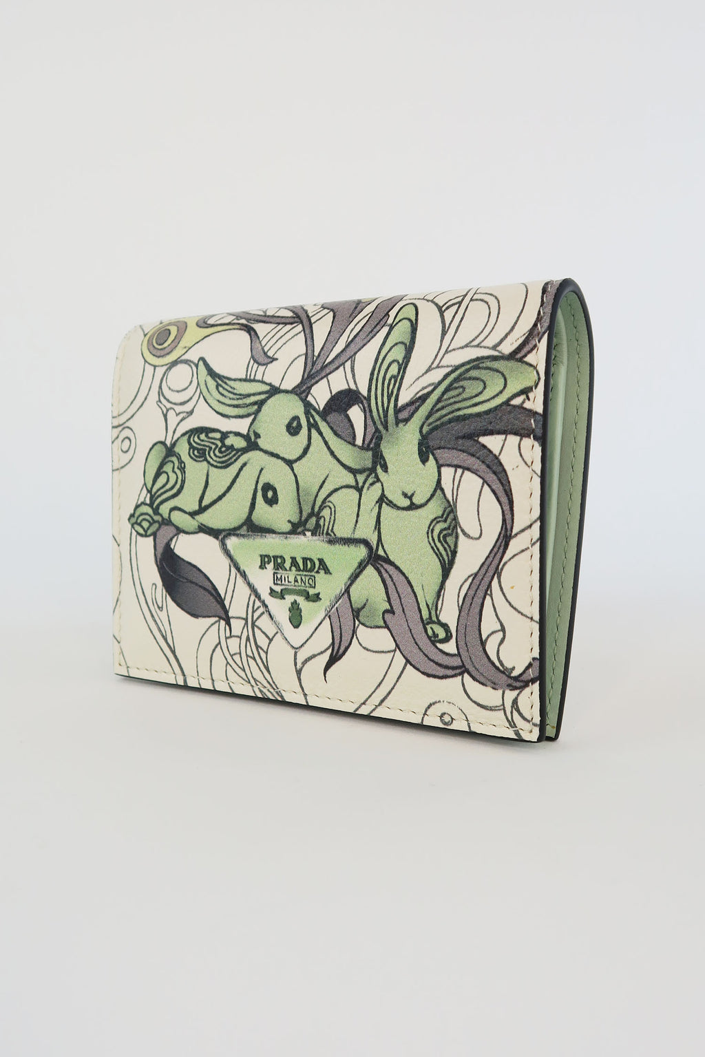 Prada Rabbit Print Compact Wallet – The Find Studio