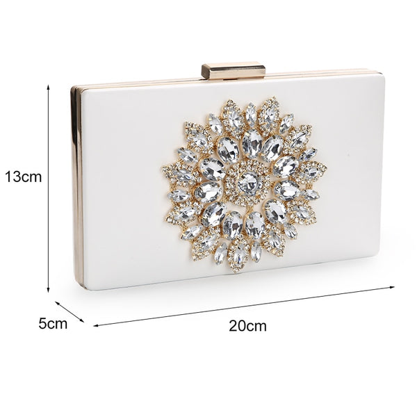 White Women Clutch Bag Wedding Clutch Purse Bridal Evening Crystal Summer Bags for Women 2020 Luxury Small Crossbody Bags ZD1333 6