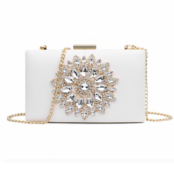 White Women Clutch Bag Wedding Clutch Purse Bridal Evening Crystal Summer Bags for Women 2020 Luxury Small Crossbody Bags ZD1333 1