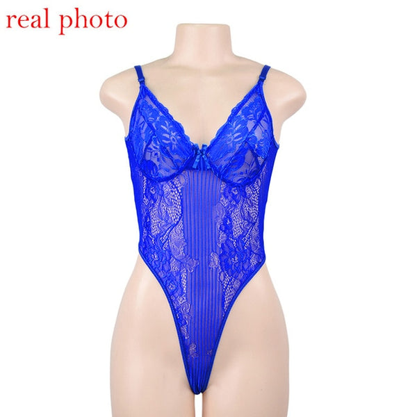 Cryptographic Sheer Lace Bodysuit For Women 14