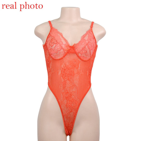 Cryptographic Sheer Lace Bodysuit For Women 16