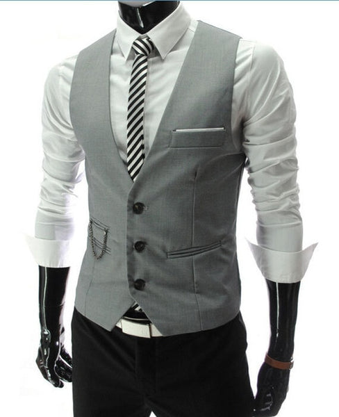 Mens Casual Slim Fit Waistcoat 4