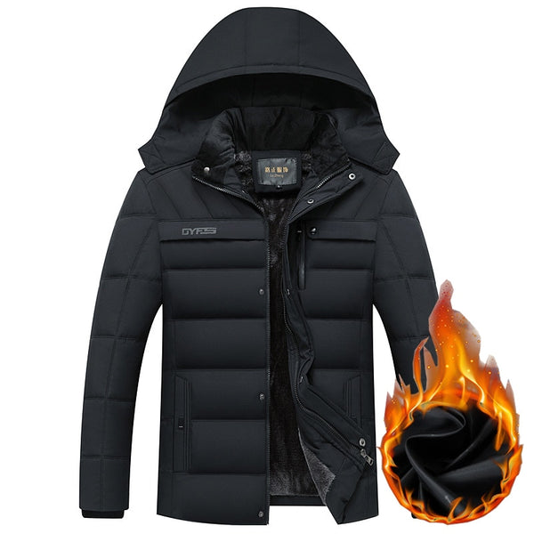 New Winter Jacket Men -20 Degree Thicken Warm Men Parkas Hooded Coat Fleece Mans Jackets Outwear Jaqueta Masculina 0