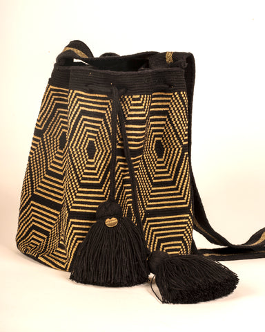 CHILA BAGS Tokyo Gold handwoven bucket bag