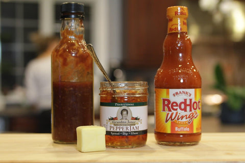 Pepper Jelly BBQ Sauce or Spicy Pepper Jelly and Frank's Red Hot Sauce