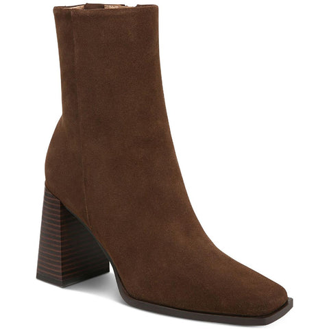 Womens Ivette Suede Square Toe Ankle Boots