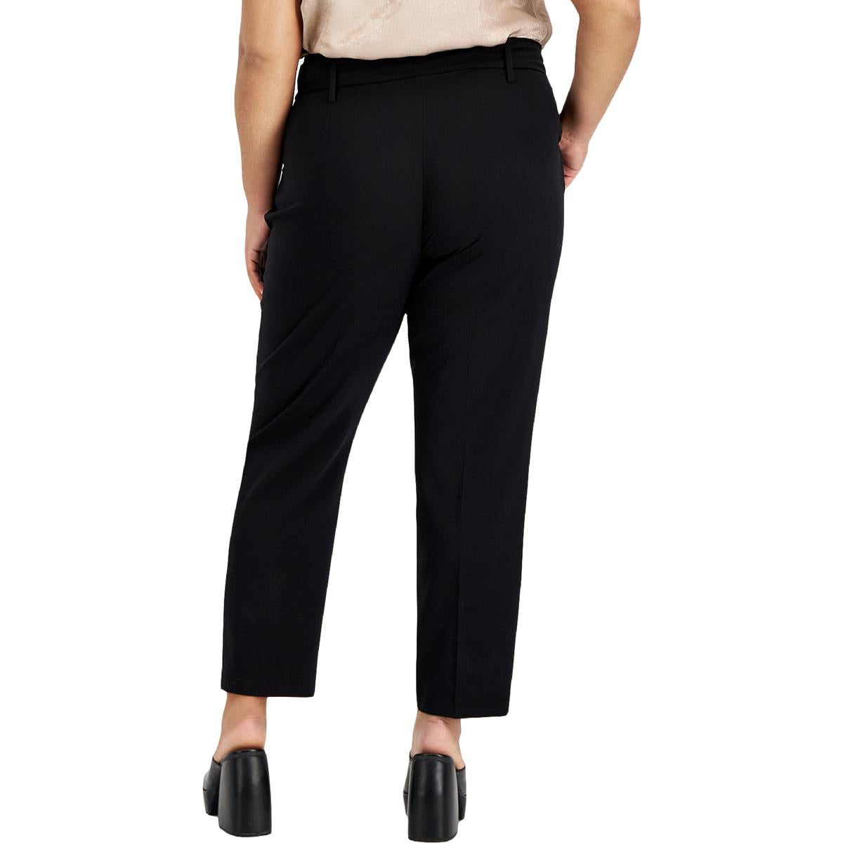 Bar III Womens Plus Suit Separate Work Paperbag Pants