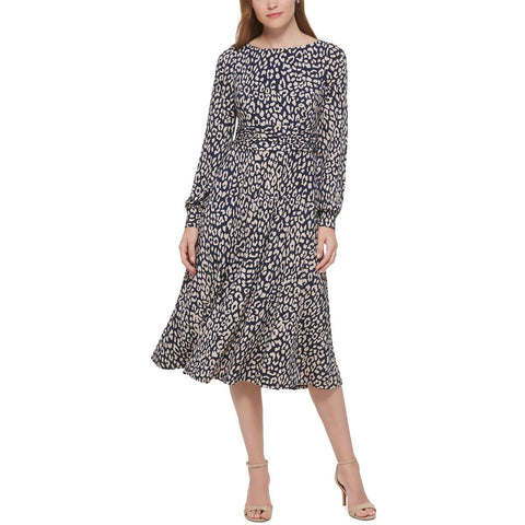 Lucky Brand Leopard Print Tan Casual Dress Size L - 68% off