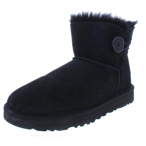 Ugg Australia Boots Women UK 2 Mid Calf Leather and Sheepskin Lined