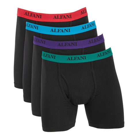 Adidas Mens 2XL Boxer Briefs Trunk Underwear (3-Pack) Cotton Red/Grey/Black