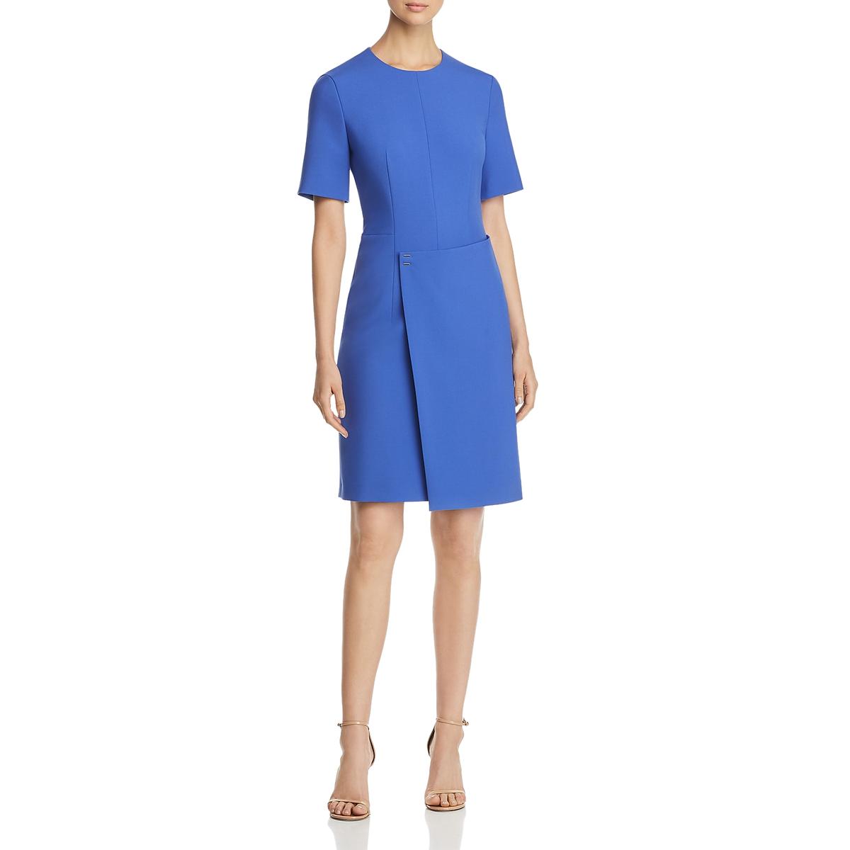 BOSS Hugo Boss Womens Disula Ponte Short Sleeve Sheath Dress