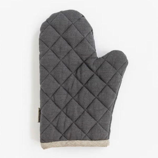 Linen oven mitt (1 pcs) in Forest green