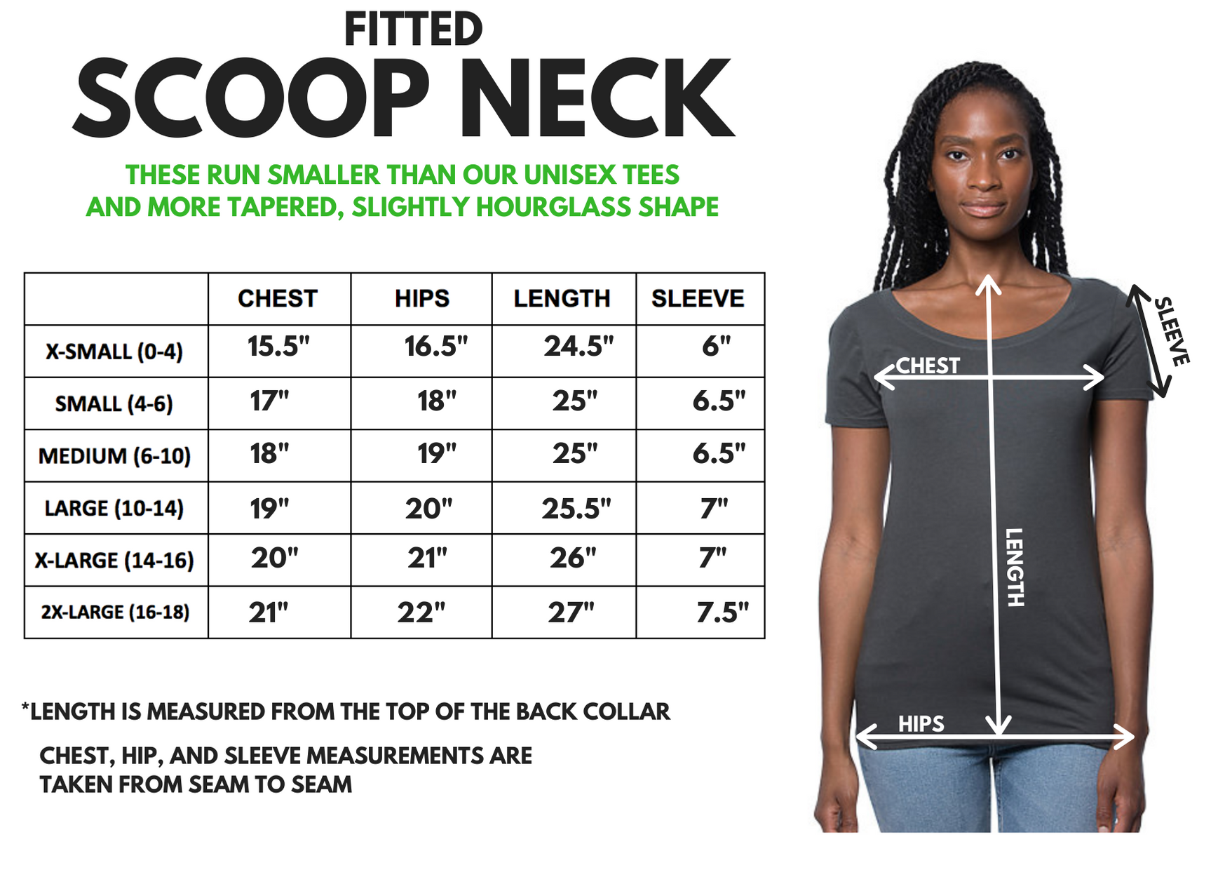 Size Guide Gathered Neck Shirt
