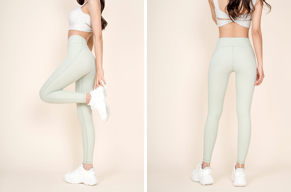 超軟瑜伽褲 牛奶顏色可愛滿分～ 彈力十足 又有足夠纖腿效果 防曬面料適合任何戶外運動 七色入 (另有8.2 分長度選擇)
