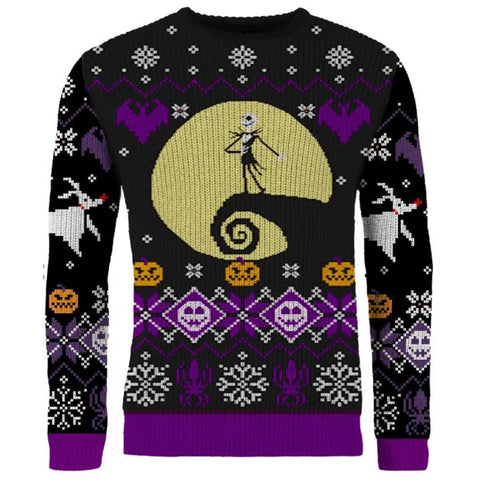 Nightmare Before Christmas jumper in an 8-bit, video-game style.