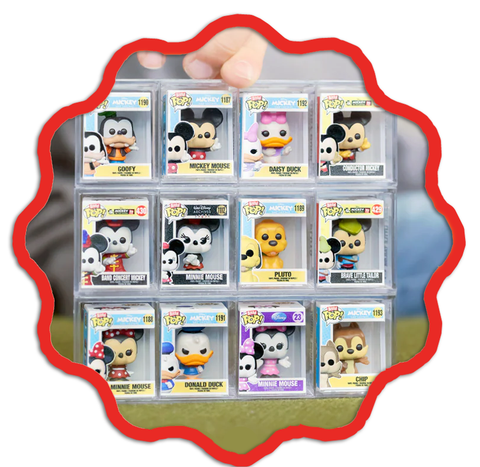 a stack of Disney Funko Bitty Pops!