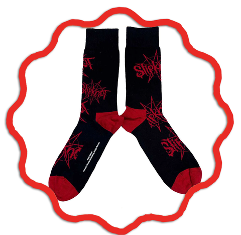 a pair of Slipknot socks