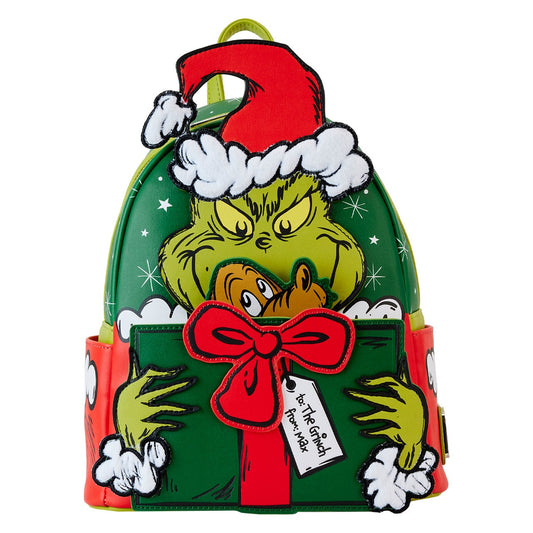 Loungefly How The Grinch Stole Christmas Lenticular Wreath Portrait  Crossbody Bag