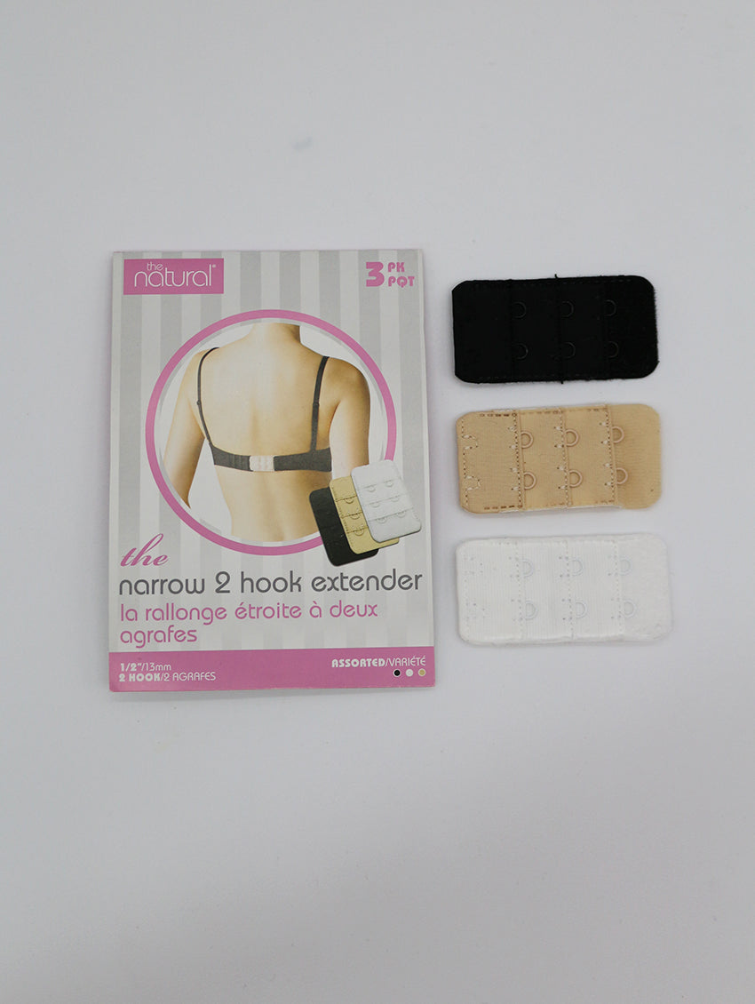 2 Hook Narrow Bra Extender - 3 Pack