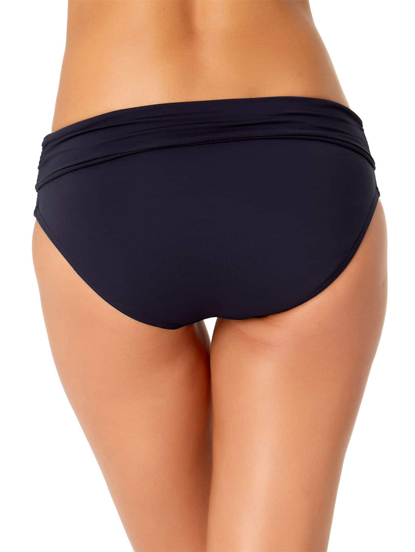 Anne Cole Shirred Hi-Low Swim Bottom