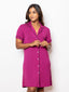 Shop in Sri Lanka for Ashanthi - Short Sleeve Classic Sleep. Shirt In Purple Potion