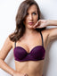 Shop in Sri Lanka for Calista - Multiway Bra LT Push Up In All Lace Singles - Dark Purple