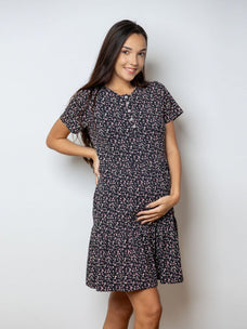 Susanna - Tiered Nursing sleep. Shirt in Ditsy Floral  Online for externalFeedProduct