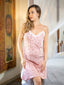 Shop in Sri Lanka for Addison - Chemise With Neck Line Lace In Pink Ditsy