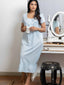 Shop in Sri Lanka for Dahlia - Short Sleeve Night Gown In Soft Blue
